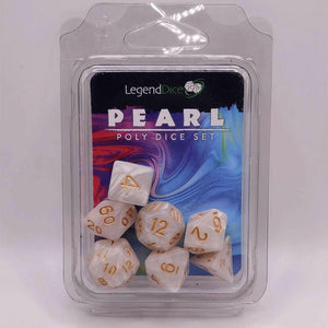 White Pearl Dice Set - Fun Flies Ltd