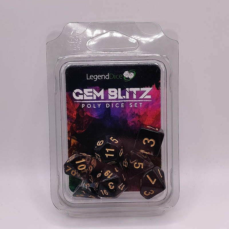 Gem Blitz Set - Black DND Dice Set