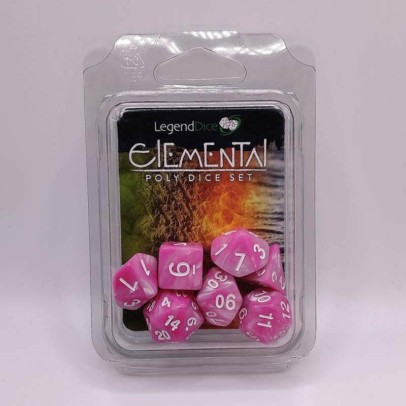 Pink Elemental Dice Set