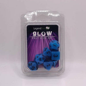 Glow Dice Set Blue