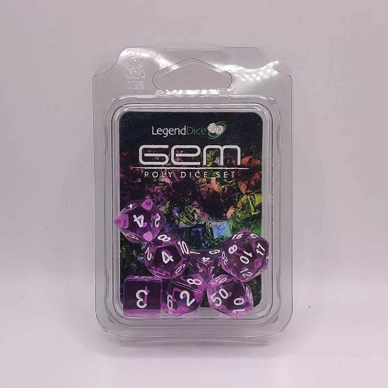Legend Dice Gem Purple Dice Set