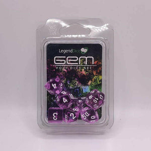 Legend Dice Gem Purple Dice Set