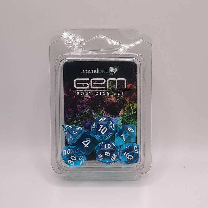 Legend Dice Gem Blue Dice Set