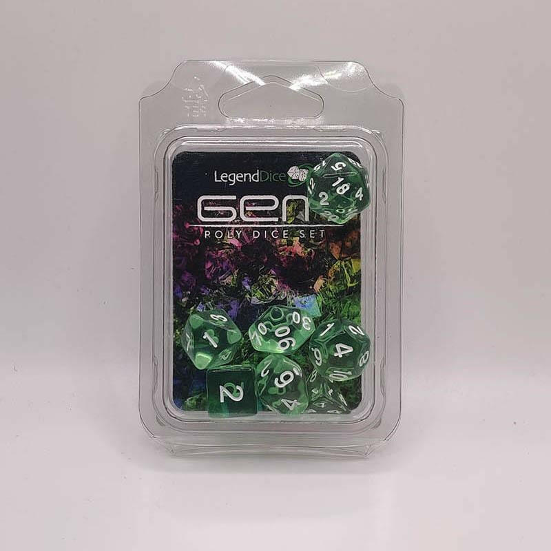 Legend Dice Gem Green Dice Set
