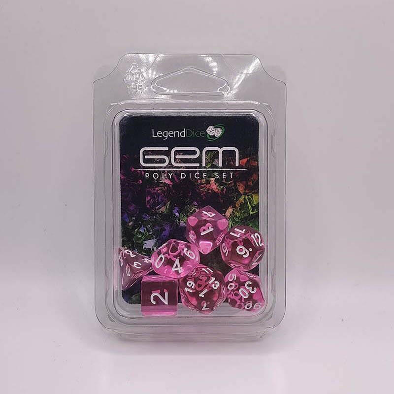 Legend Dice Gem Pink Dice Set