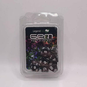 Legend Dice Gem Black Dice Set