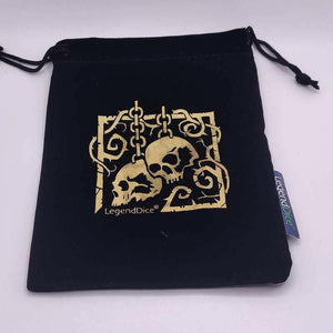 Blue Dice Bag with Skulls