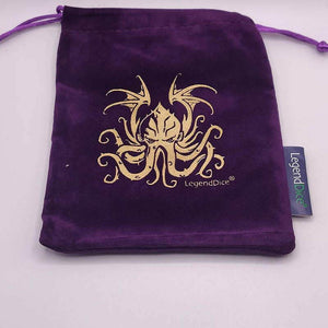 Purple Dice Bag with Cthulhu