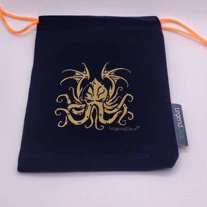 Blue Dice Bag with Cthulhu