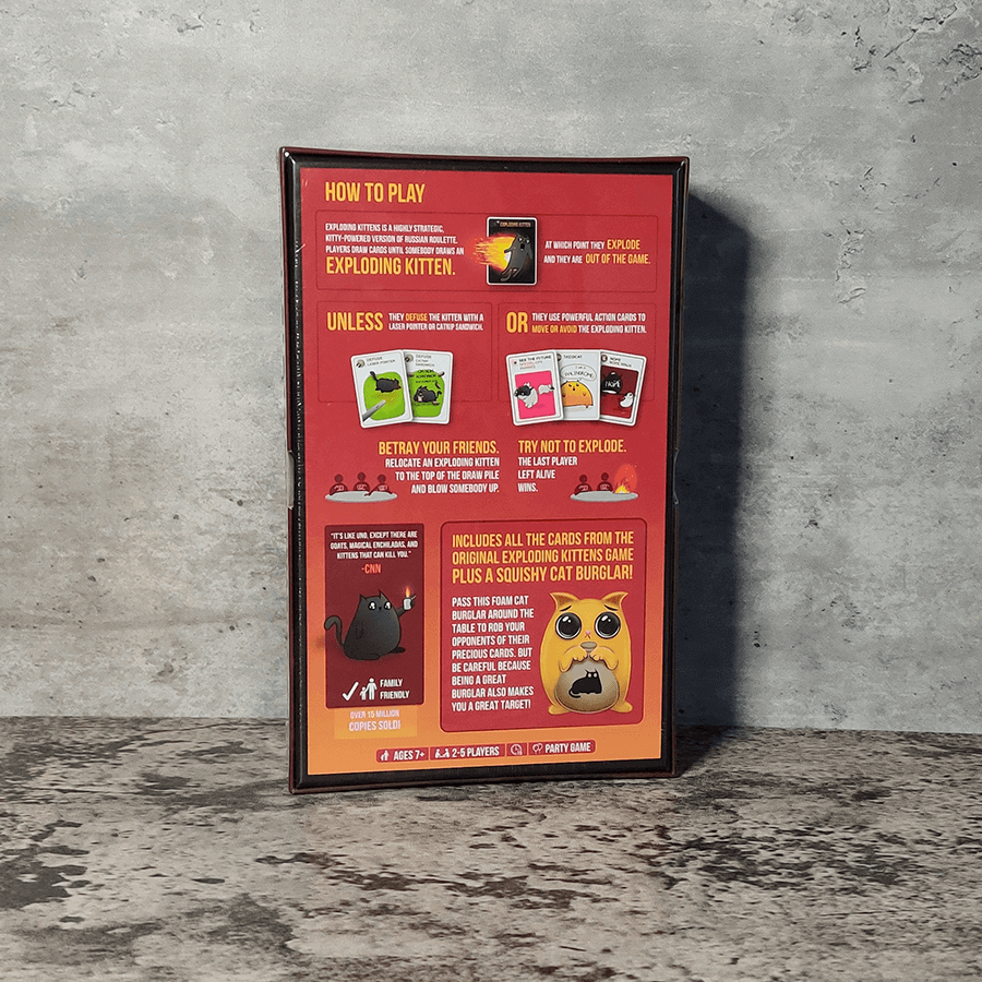 Exploding Kittens Game Advert Exploding Kittens: Cat Burglar Edition - Party Game– Fun Flies Ltd