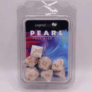 White Pearl Dice Set - Fun Flies Ltd