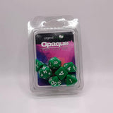 Green Opaque Dice Set 