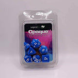 Blue Opaque Dice Set 