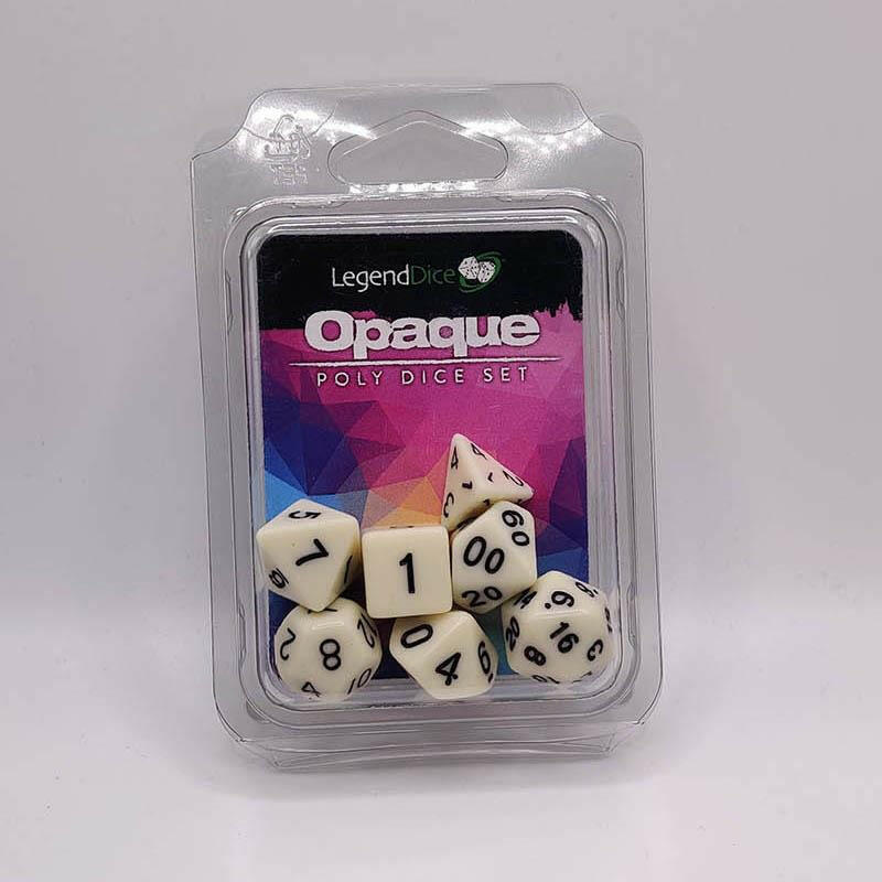 White Opaque Dice Set 