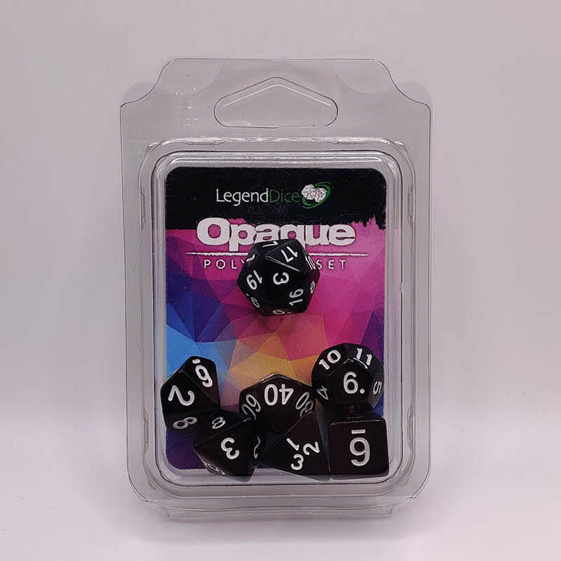 Black Opaque Dice Set 