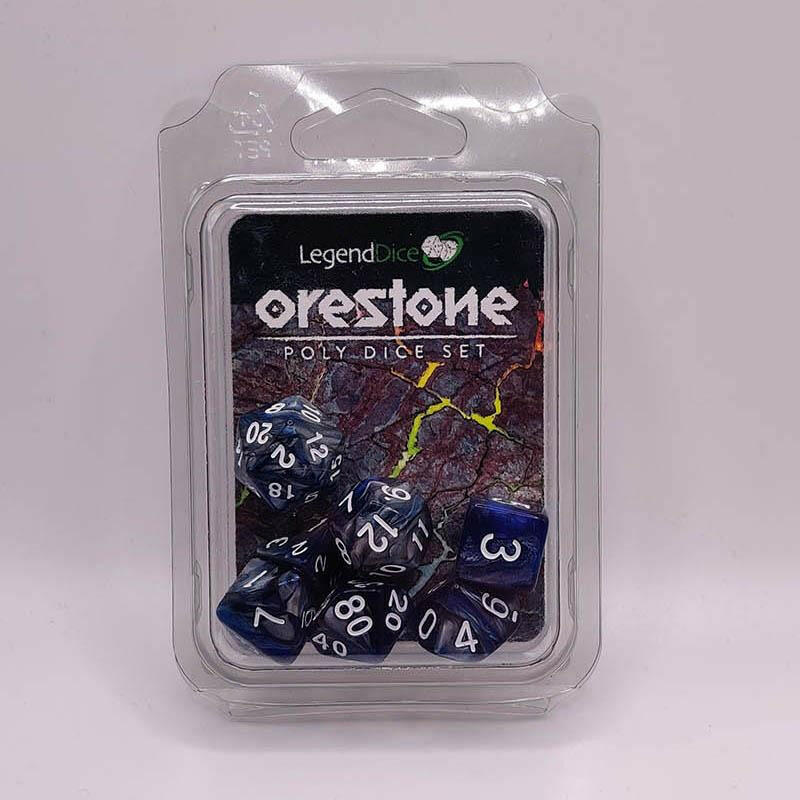 Blue Grey Orestone Dice Set