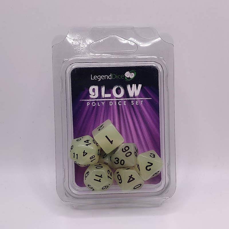 Glow Dice Set White