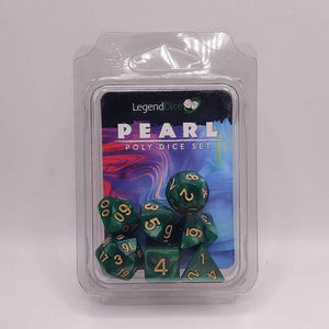 Emerald Colour Pearl Dice Set - Fun Flies Ltd