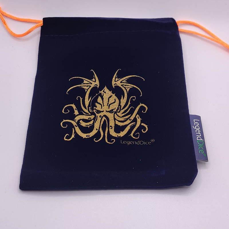 Blue Dice Bag with Cthulhu 